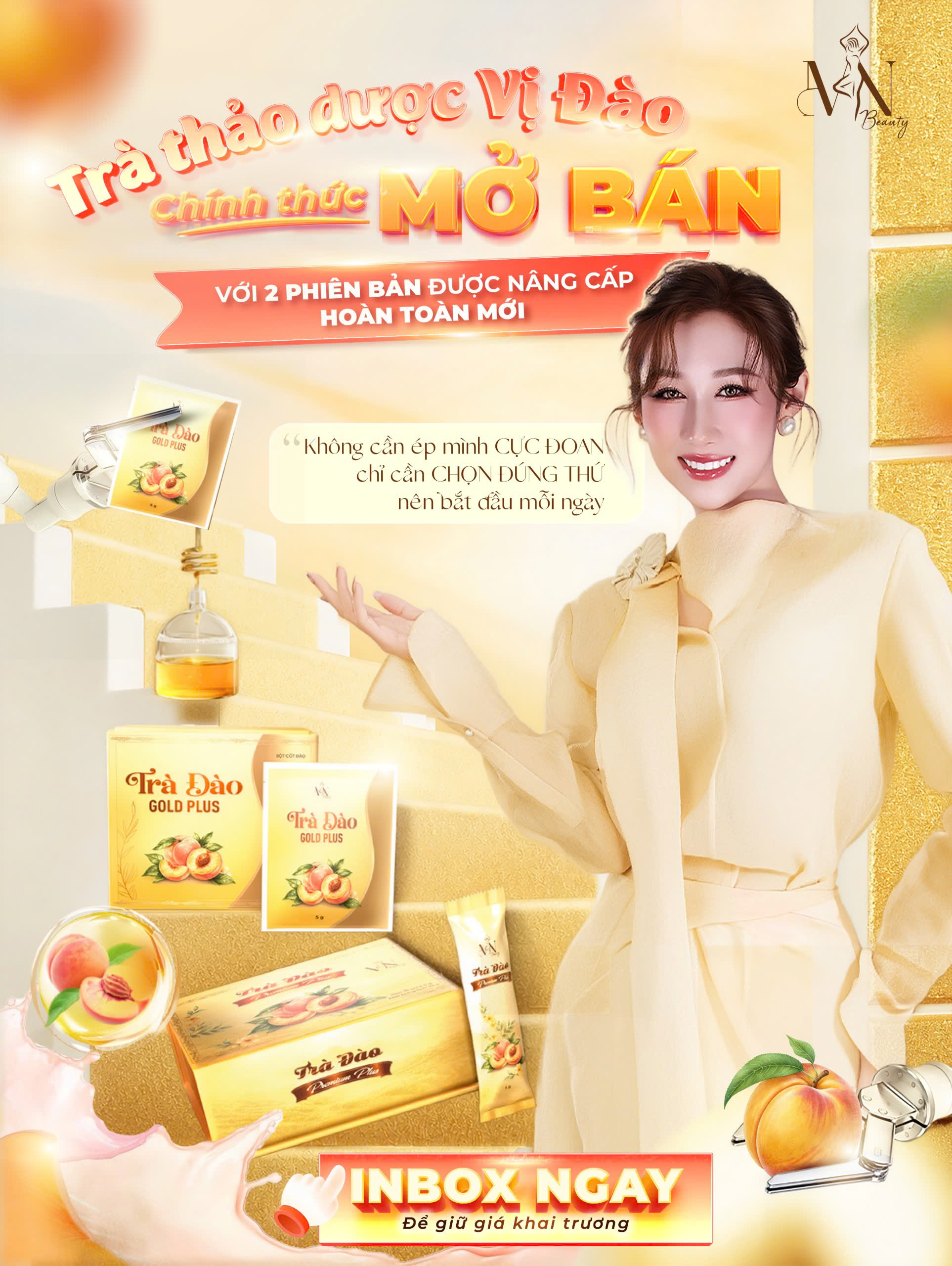 Trà thảo dược vị đào chính thức mở bán